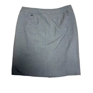 Calvin Klein gray Woman Straight pencil Career Work Classic Skirt Size 14 Petite